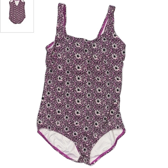 Lands' End Other - Land's End Pink Floral One Piece Swimsuit Women's Size 10 Modest Beach Vacation